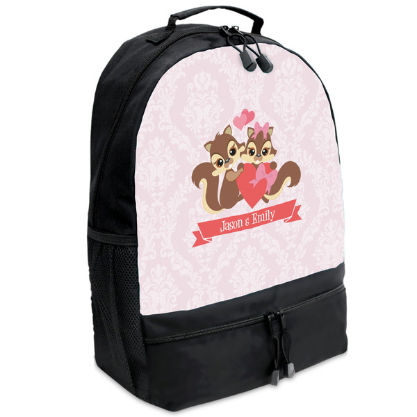 Custom Chipmunk Couple Backpacks - Black (Personalized)