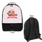 Chipmunk Couple Large Backpack - Black - Front & Back View