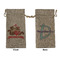 Chipmunk Couple Large Burlap Gift Bags - Front & Back