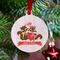 Chipmunk Couple Metal Ball Ornament - Lifestyle