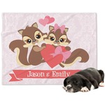 Chipmunk Couple Dog Blanket - Large (Personalized)