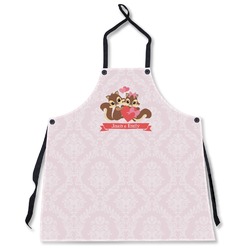 Chipmunk Couple Apron Without Pockets w/ Couple's Names