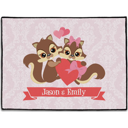 Chipmunk Couple Door Mat - 24"x18" (Personalized)