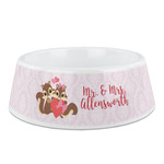 Chipmunk Couple Plastic Dog Bowl (Personalized)