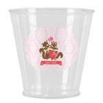 Chipmunk Couple Plastic Shot Glass (Personalized)