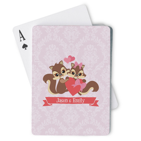 Custom Chipmunk Couple Playing Cards (Personalized)