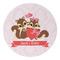 Chipmunk Couple Round Paper Coaster - Approval