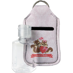 Chipmunk Couple Hand Sanitizer & Keychain Holder (Personalized)