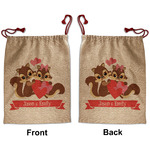 Chipmunk Couple Santa Sack - Front & Back (Personalized)