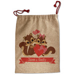 Chipmunk Couple Santa Sack - Front (Personalized)