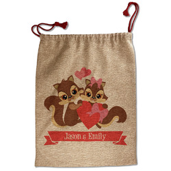 Chipmunk Couple Santa Sack - Front (Personalized)