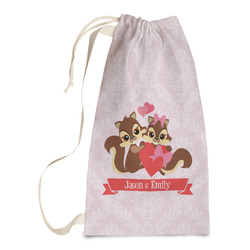 Chipmunk Couple Laundry Bags - Small (Personalized)