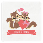 Chipmunk Couple Paper Dinner Napkins (Personalized)