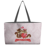 Chipmunk Couple Beach Totes Bag - w/ Black Handles (Personalized)