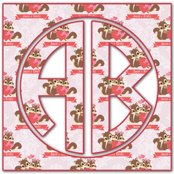 Chipmunk Couple Monogram Decal - Small (Personalized)