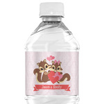 Chipmunk Couple Water Bottle Labels - Custom Sized (Personalized)