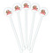 Chipmunk Couple White Plastic 5.5" Stir Stick - Fan View