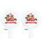 Chipmunk Couple White Plastic 7" Stir Stick - Double Sided - Round - Front & Back