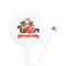 Chipmunk Couple White Plastic 7" Stir Stick - Round - Closeup