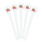 Chipmunk Couple White Plastic 7" Stir Stick - Round - Fan View