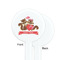 Chipmunk Couple White Plastic 7" Stir Stick - Single Sided - Round - Front & Back