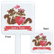 Chipmunk Couple White Plastic Stir Stick - Double Sided - Approval