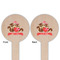 Chipmunk Couple Wooden 6" Food Pick - Round - Double Sided - Front & Back