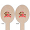 Chipmunk Couple Wooden Food Pick - Oval - Double Sided - Front & Back