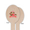 Chipmunk Couple Wooden Food Pick - Oval - Single Sided - Front & Back