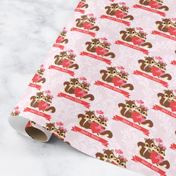 Chipmunk Couple Wrapping Paper Roll - Small (Personalized)