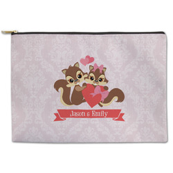 Chipmunk Couple Zipper Pouch (Personalized)