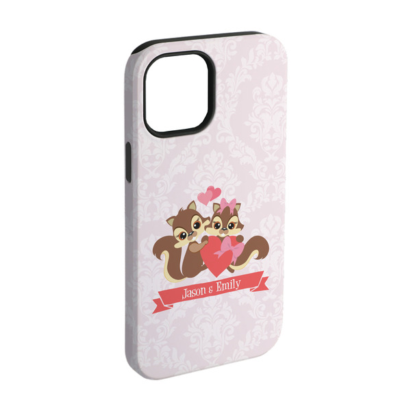 Custom Chipmunk Couple iPhone Case - Rubber Lined - iPhone 15 (Personalized)