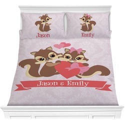 Chipmunk Couple Comforter Set - Full / Queen (Personalized)