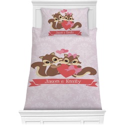 Chipmunk Couple Comforter Set - Twin (Personalized)