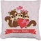 Racoon Couple Burlap Pillow 24"