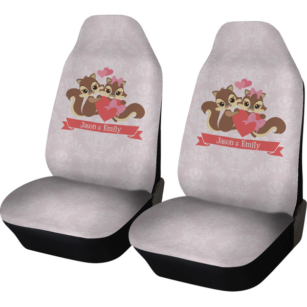Custom Chipmunk Couple Car Seat Covers (Set of Two) (Personalized)