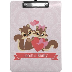 Chipmunk Couple Clipboard (Letter Size) (Personalized)