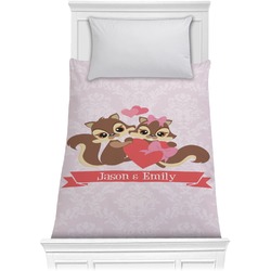 Chipmunk Couple Comforter - Twin XL (Personalized)