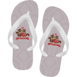 Chipmunk Couple Flip Flops - Small (Personalized)