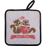 Chipmunk Couple Pot Holder w/ Couple's Names