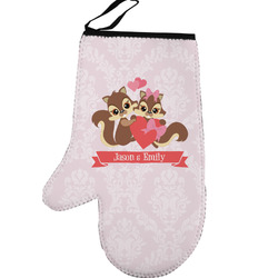 Chipmunk Couple Left Oven Mitt (Personalized)