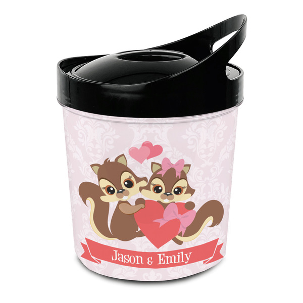 Custom Chipmunk Couple Plastic Ice Bucket (Personalized)