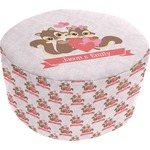 Chipmunk Couple Round Pouf Ottoman (Personalized)