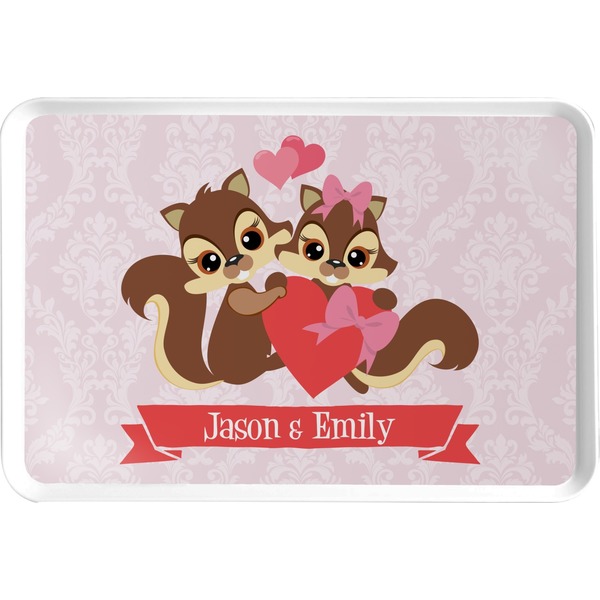 Custom Chipmunk Couple Serving Tray (Personalized)