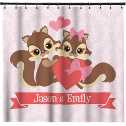 Chipmunk Couple Shower Curtain - 71" x 74" (Personalized)