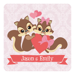 Chipmunk Couple Square Decal - XLarge (Personalized)