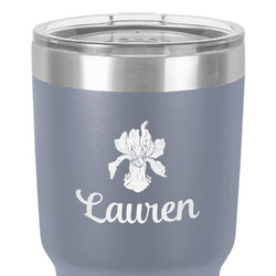 Orchids 30 oz Stainless Steel Tumbler - Grey - Double-Sided (Personalized)