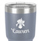 Orchids 30 oz Stainless Steel Ringneck Tumbler - Grey - Close Up