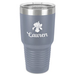 Orchids 30 oz Stainless Steel Tumbler - Grey - Single-Sided (Personalized)