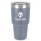 Orchids 30 oz Stainless Steel Ringneck Tumbler - Grey - Front